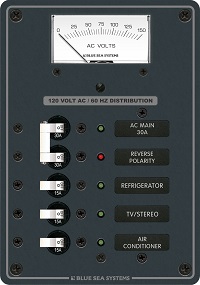 Traditional flat metal circuit breaker panel