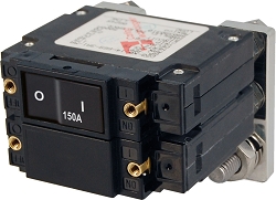 Blue Sea 7475 Flat Rocker Circuit Breaker LC2 150 Amps