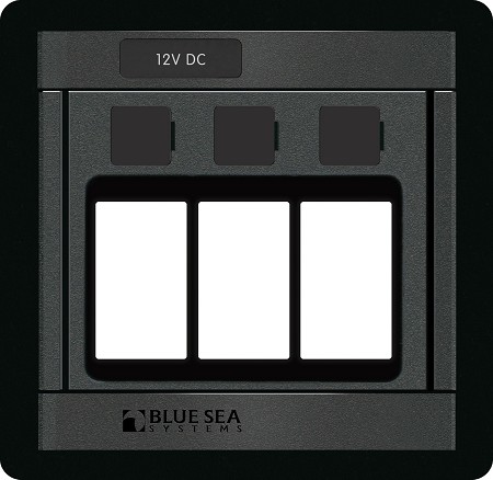Blue Sea 1520 Blank 360 Panel for three ML-Contura Switches